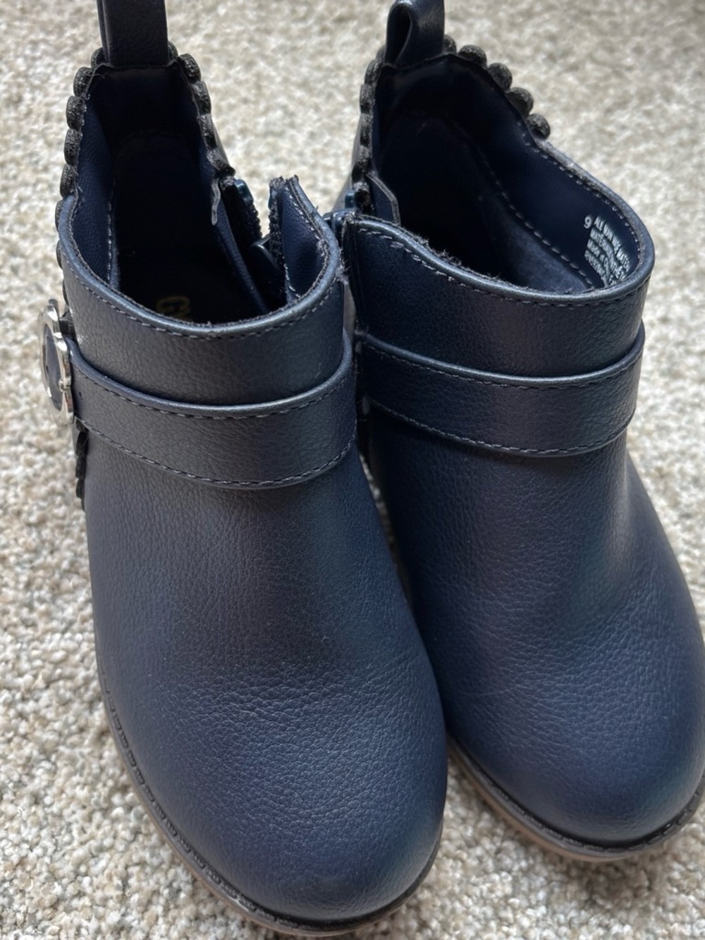 Gymboree Navy Girls Ankle Boots with Buckle Detail